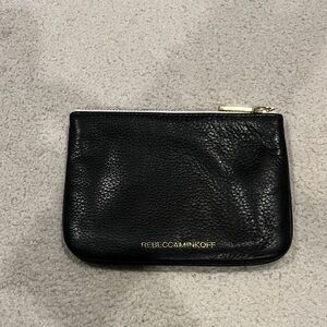Rebecca Minkoff Black Leather Clutch with Gold Accents